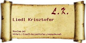 Liedl Krisztofer névjegykártya