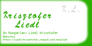 krisztofer liedl business card